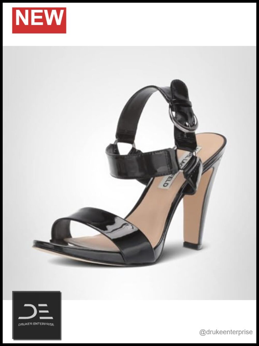 Faux Leather Ankle Strap Platform Heeled Sandals Open Toe Buckle Wedding
